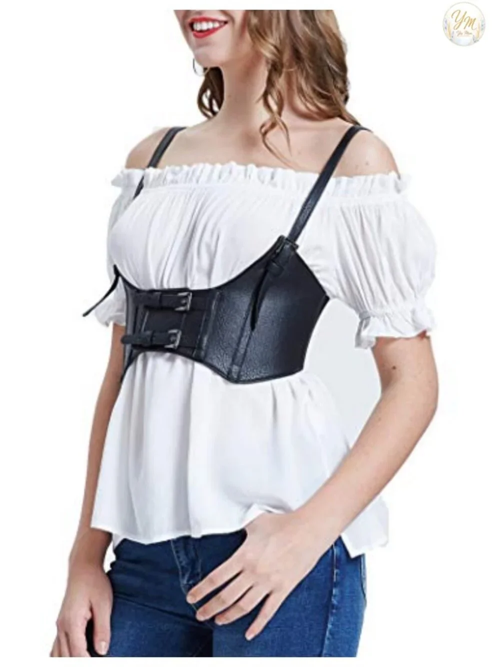 Victorian Faux Leather Underbust Corset Belt